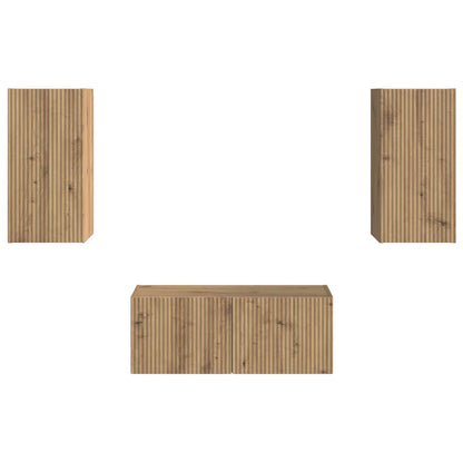 TV Cabinet Set 6 pcs Artisan Oak Engineered Wood
