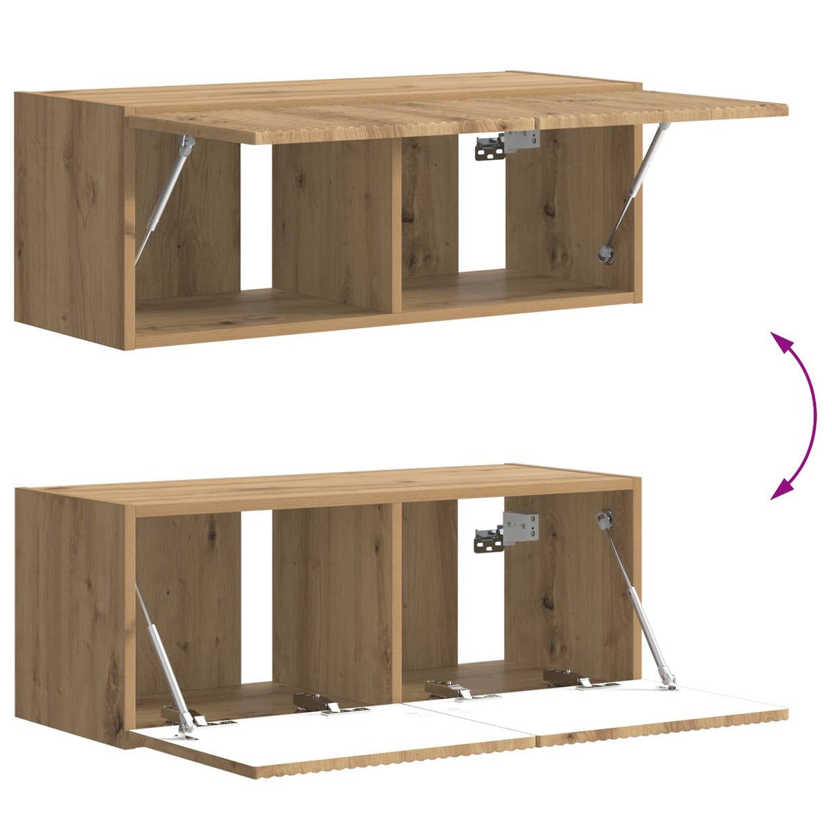 TV Cabinet Set 6 pcs Artisan Oak Engineered Wood