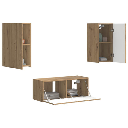 TV Cabinet Set 6 pcs Artisan Oak Engineered Wood