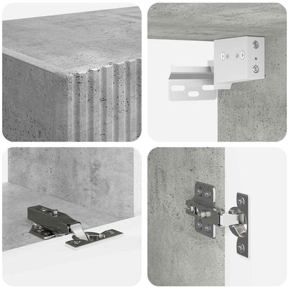 TV Cabinet Set Wall-mounted 5 pcs Concrete Grey Engineered Wood