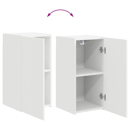 TV Cabinet Set 5 pcs High Gloss White Engineered Wood