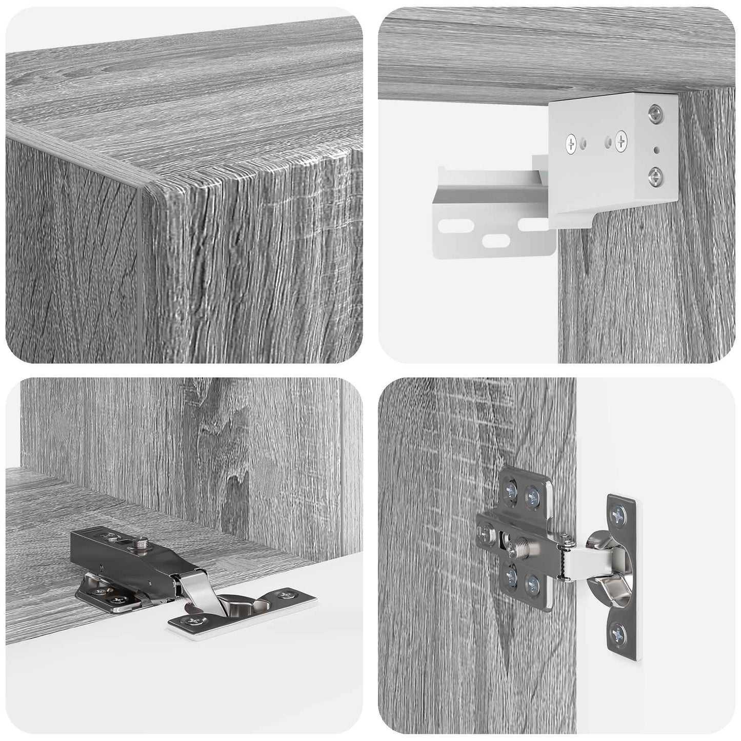 TV Cabinet Set Wall-mounted 5 pcs Grey Sonoma Engineered Wood