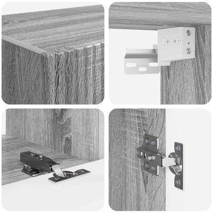 TV Cabinet Set Wall-mounted 5 pcs Grey Sonoma Engineered Wood