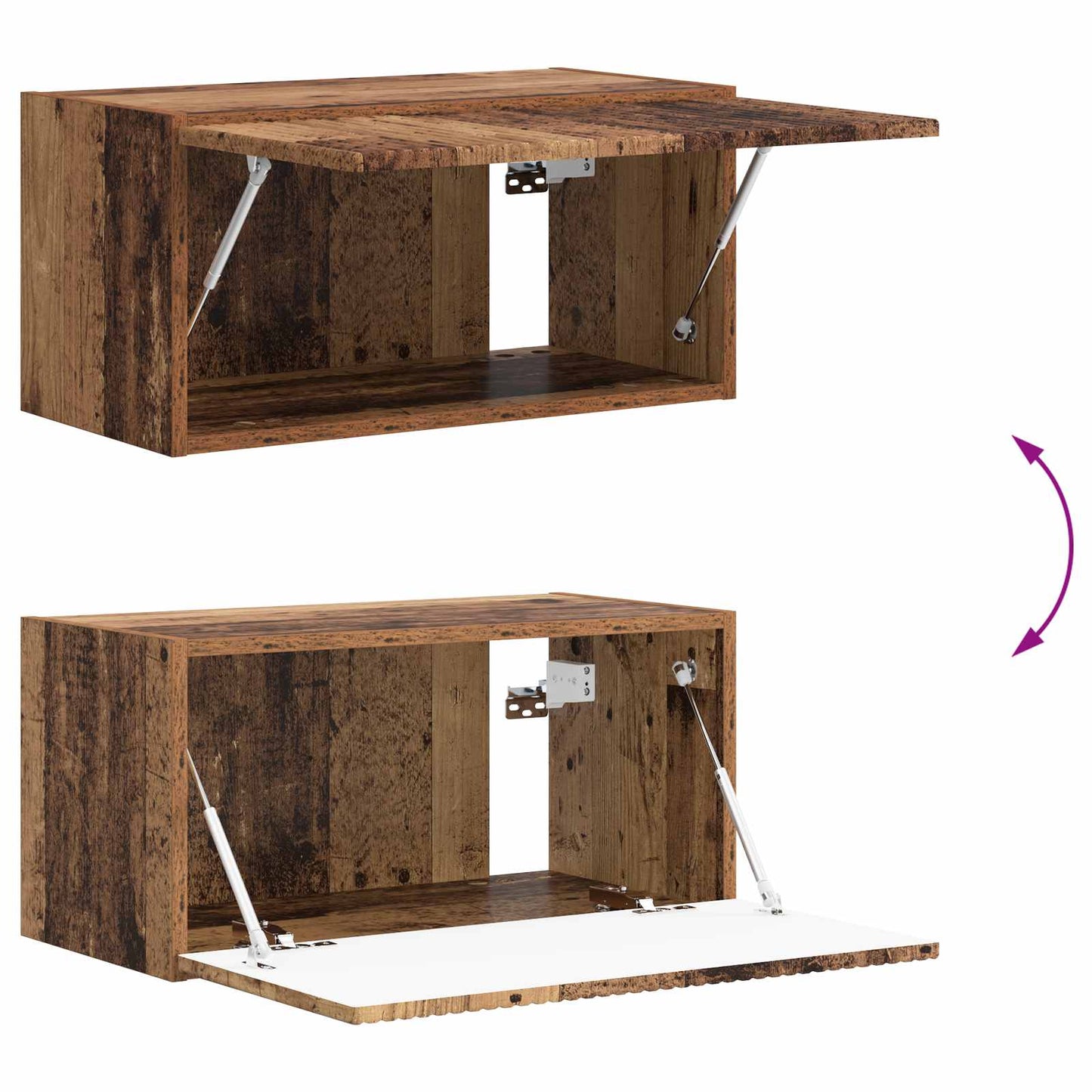 TV Cabinet Set Wall-mounted 5 pcs Old Wood Engineered Wood