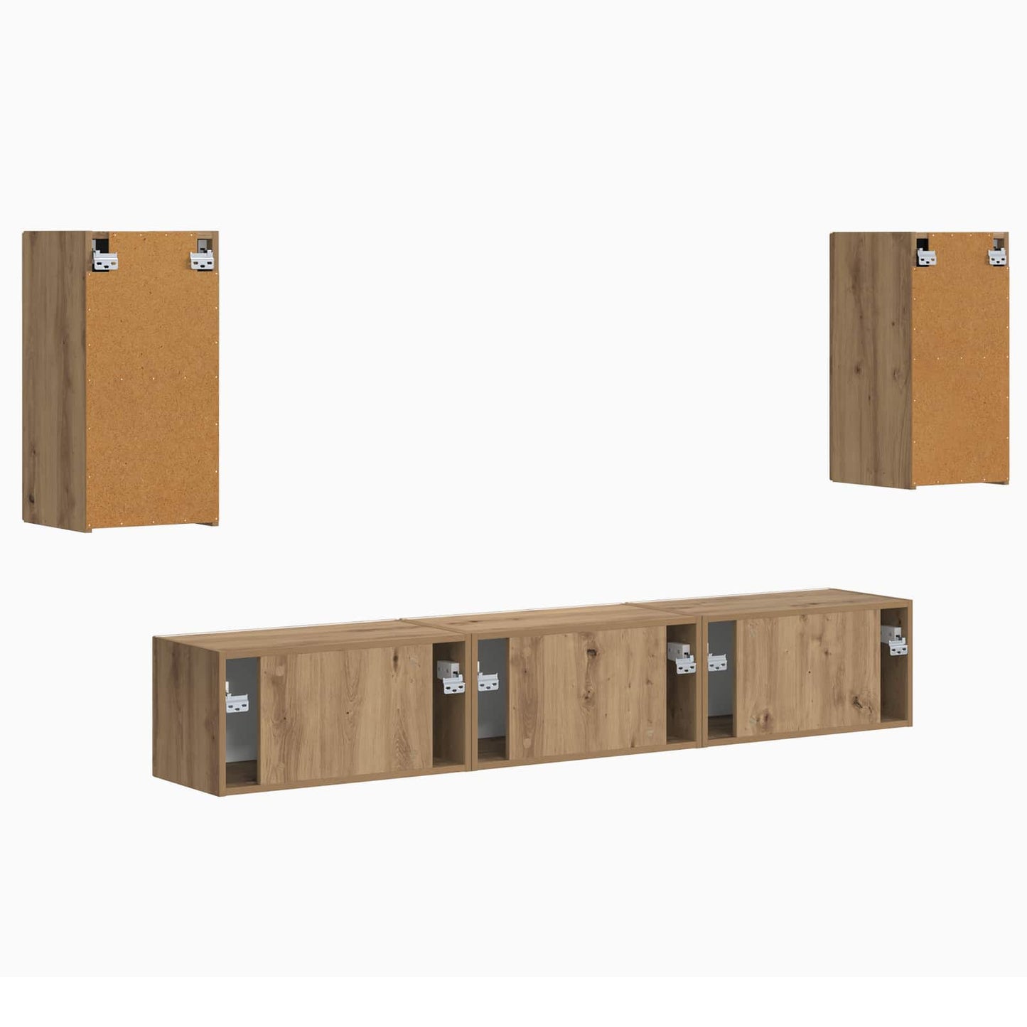 TV Cabinet Set Wall-mounted 5 pcs Artisan Oak Engineered Wood