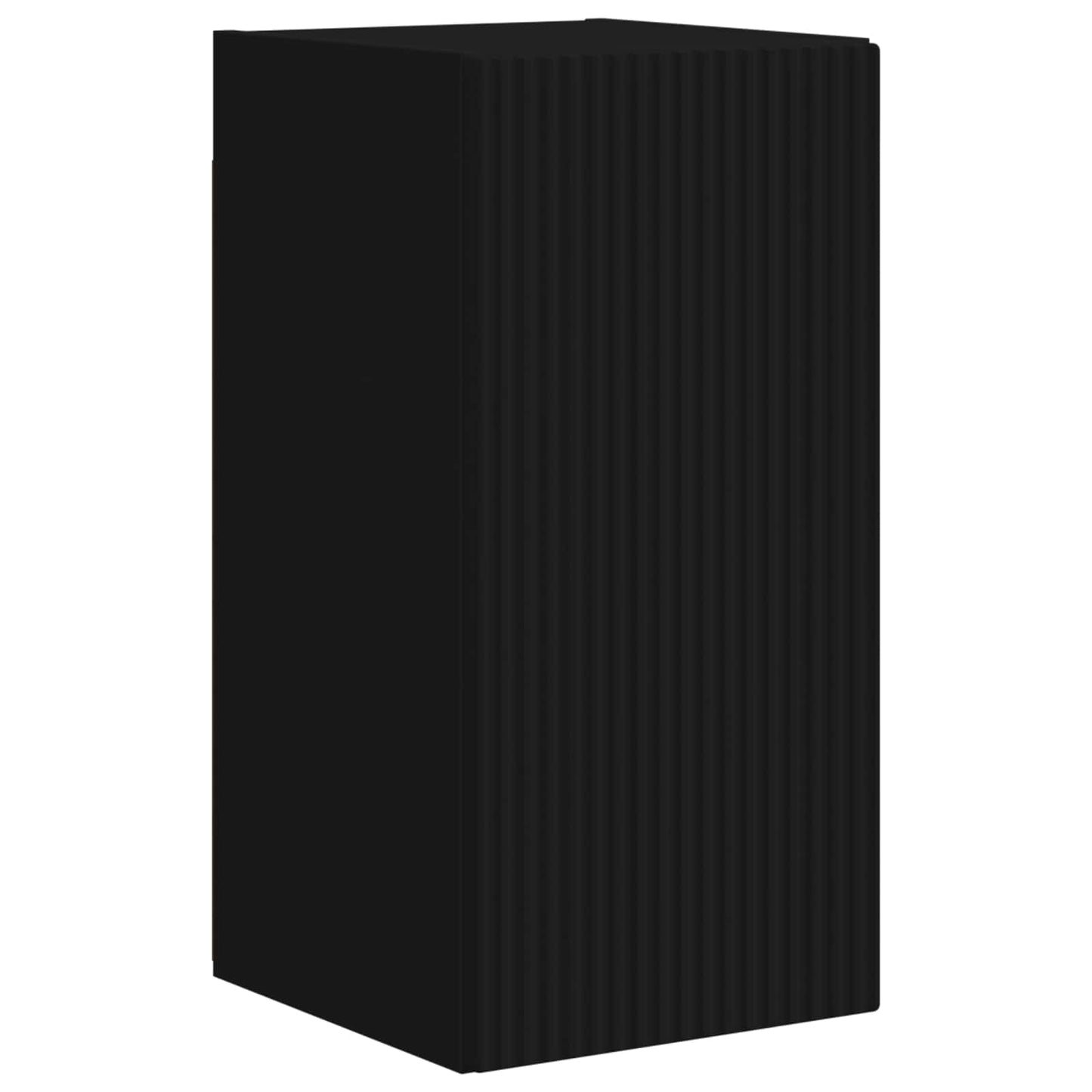 TV Cabinet Set 4 pcs Black Engineered Wood