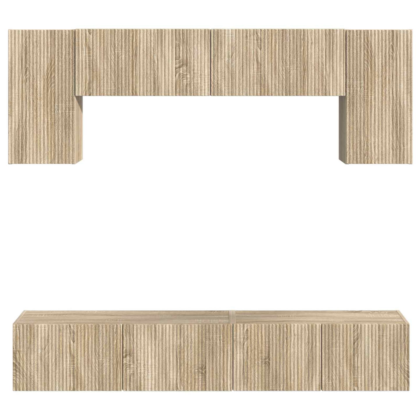 TV Cabinet Set 4 pcs Sonoma Oak Engineered Wood
