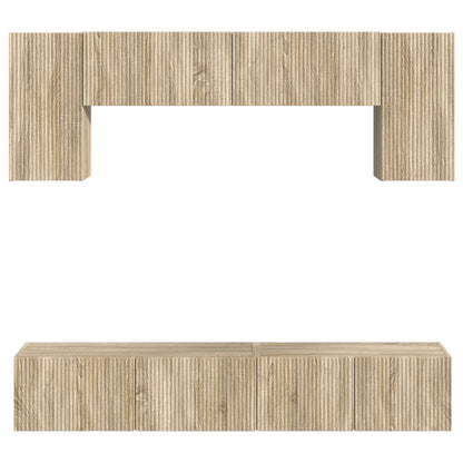 TV Cabinet Set 4 pcs Sonoma Oak Engineered Wood