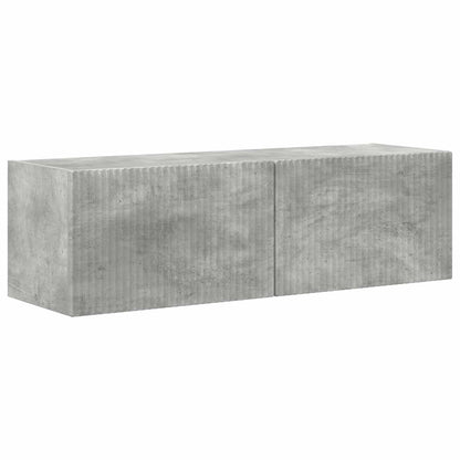 TV Cabinet Set Wall-mounted 4 pcs Concrete Grey Engineered Wood