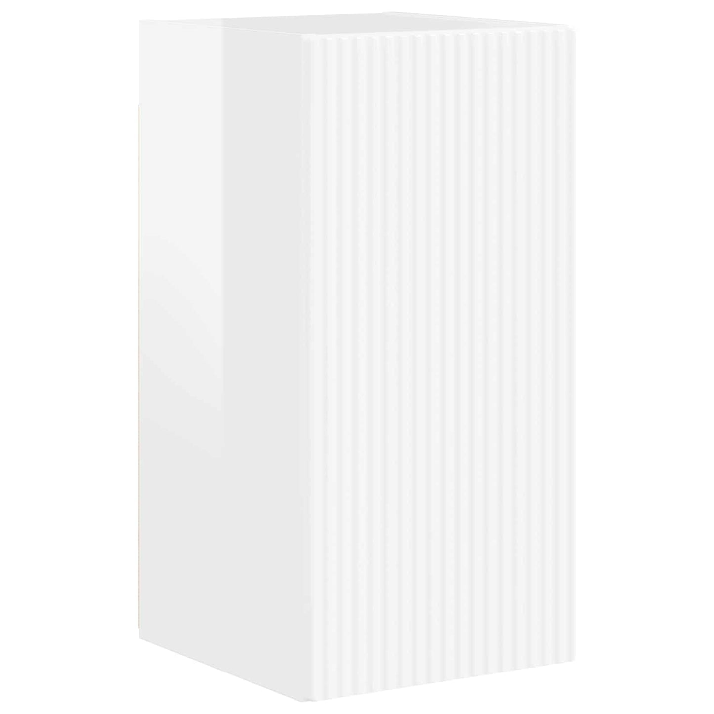 TV Cabinet Set 4 pcs High Gloss White Engineered Wood