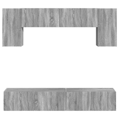 TV Cabinet Set 4 pcs Grey Sonoma Engineered Wood