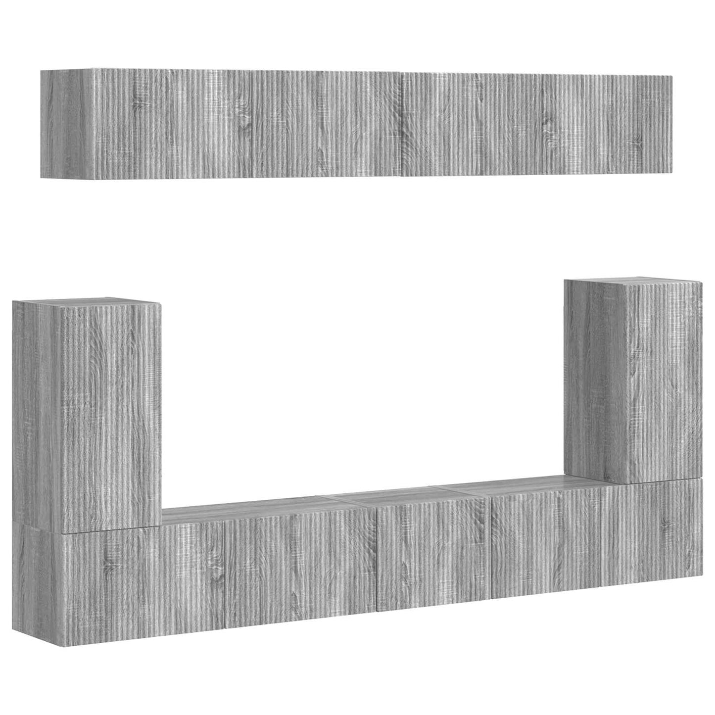 TV Cabinet Set Wall-mounted 5 pcs Grey Sonoma Engineered Wood