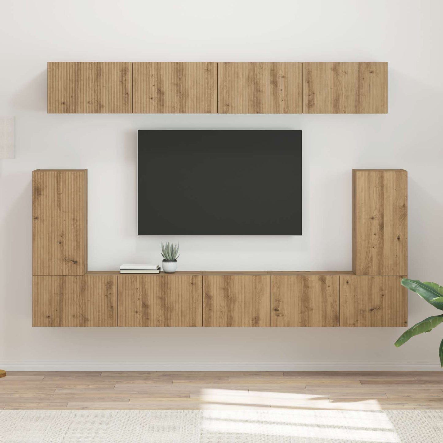 TV Cabinet Set 5 pcs Artisan Oak Engineered Wood