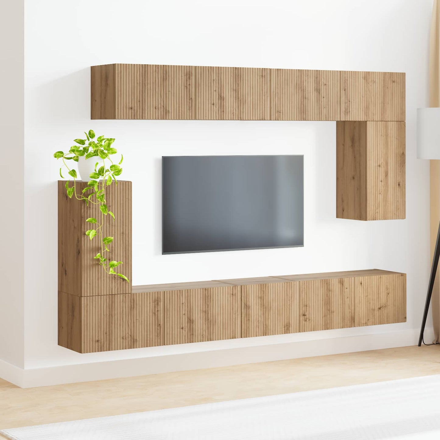 TV Cabinet Set 5 pcs Artisan Oak Engineered Wood