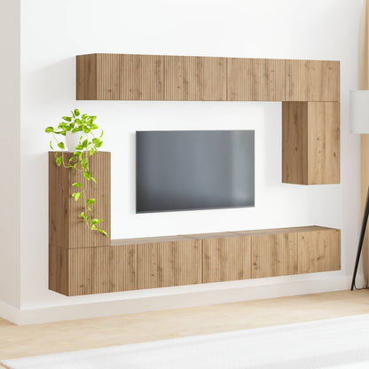 TV Cabinet Set 5 pcs Artisan Oak Engineered Wood