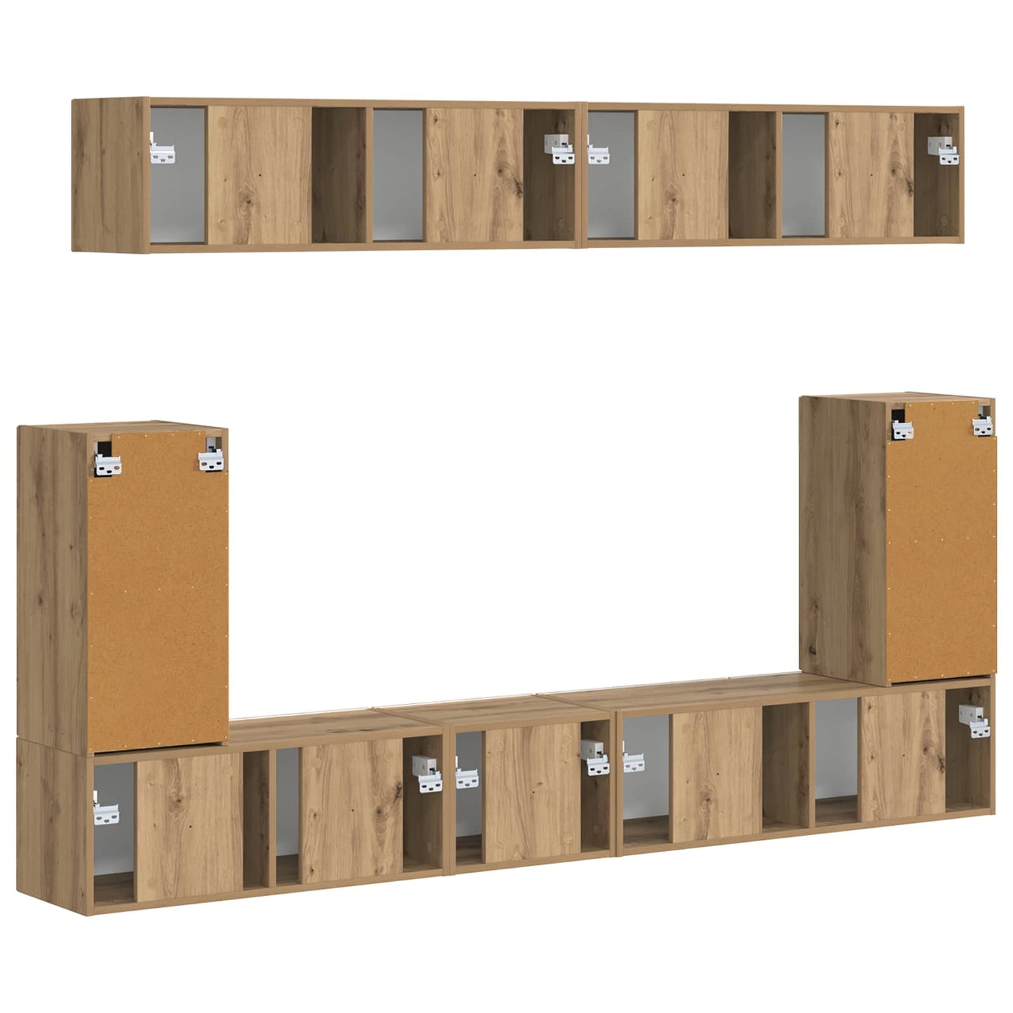 TV Cabinet Set 5 pcs Artisan Oak Engineered Wood