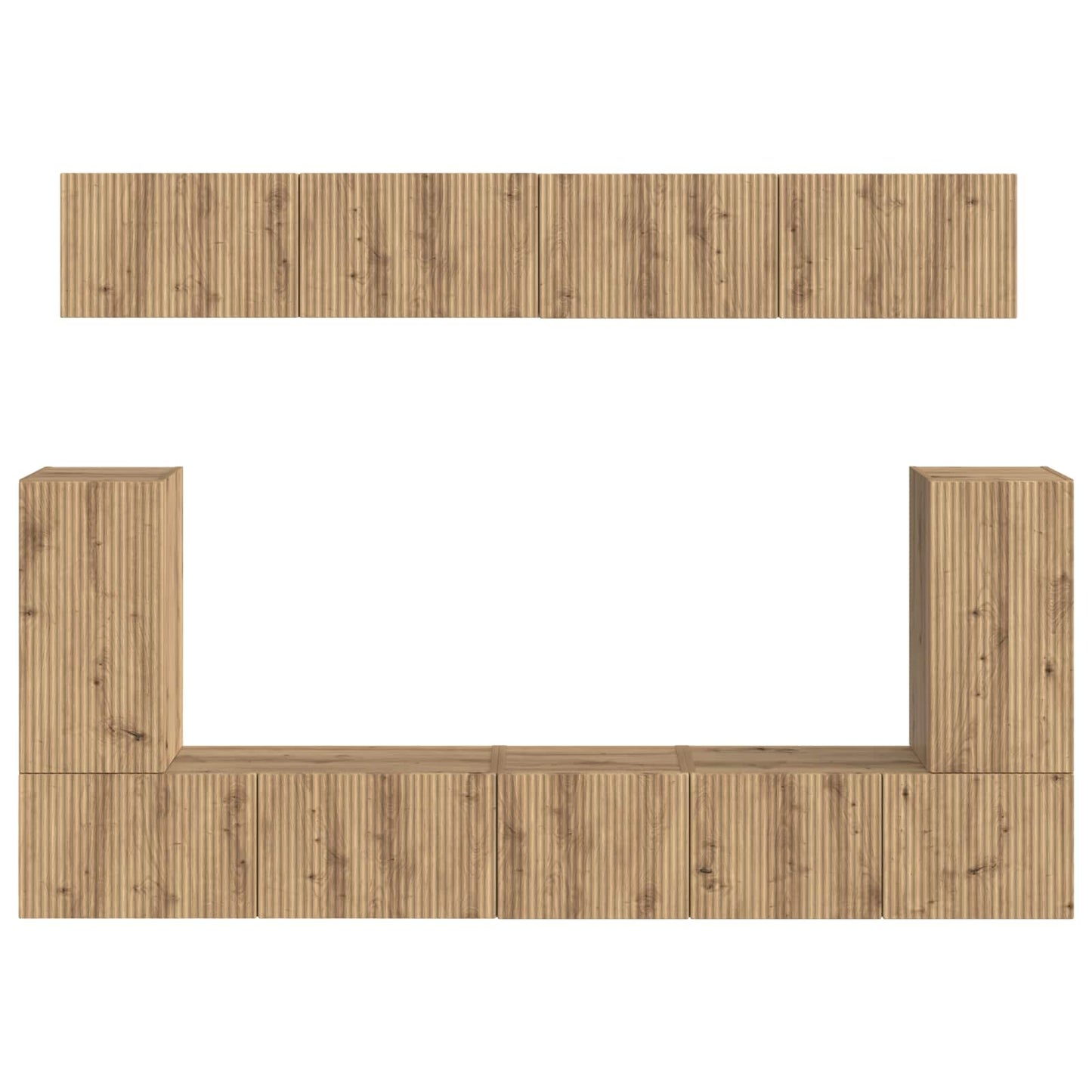 TV Cabinet Set 5 pcs Artisan Oak Engineered Wood