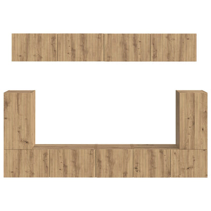 TV Cabinet Set 5 pcs Artisan Oak Engineered Wood