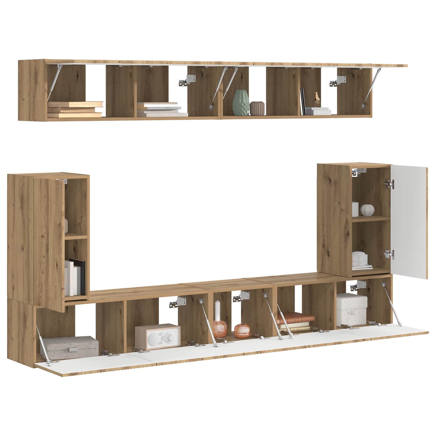 TV Cabinet Set 5 pcs Artisan Oak Engineered Wood