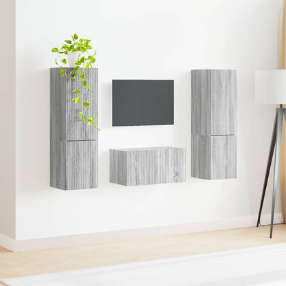 TV Cabinet Set 5 pcs Grey Sonoma Engineered Wood