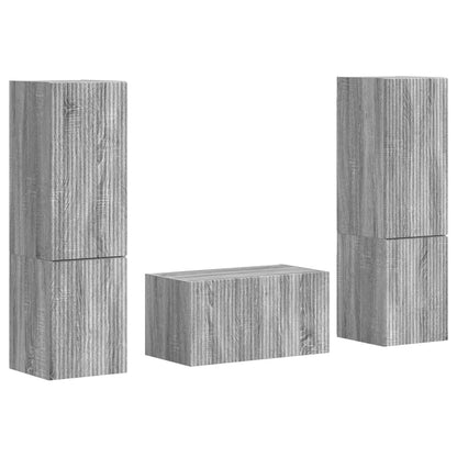 TV Cabinet Set 5 pcs Grey Sonoma Engineered Wood