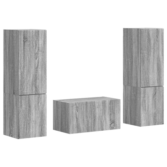 TV Cabinet Set 5 pcs Grey Sonoma Engineered Wood