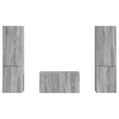 TV Cabinet Set 5 pcs Grey Sonoma Engineered Wood