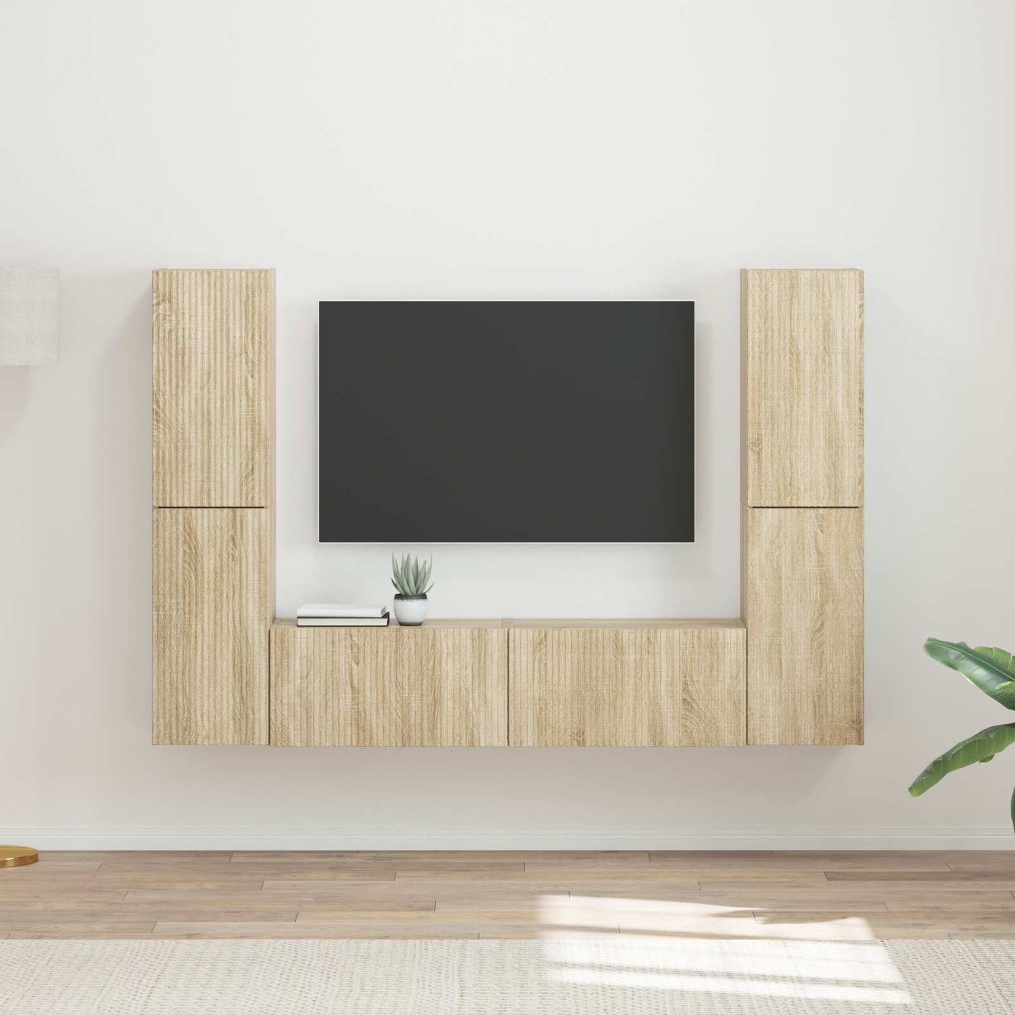 TV Cabinet Set 6 pcs Sonoma Oak Engineered Wood
