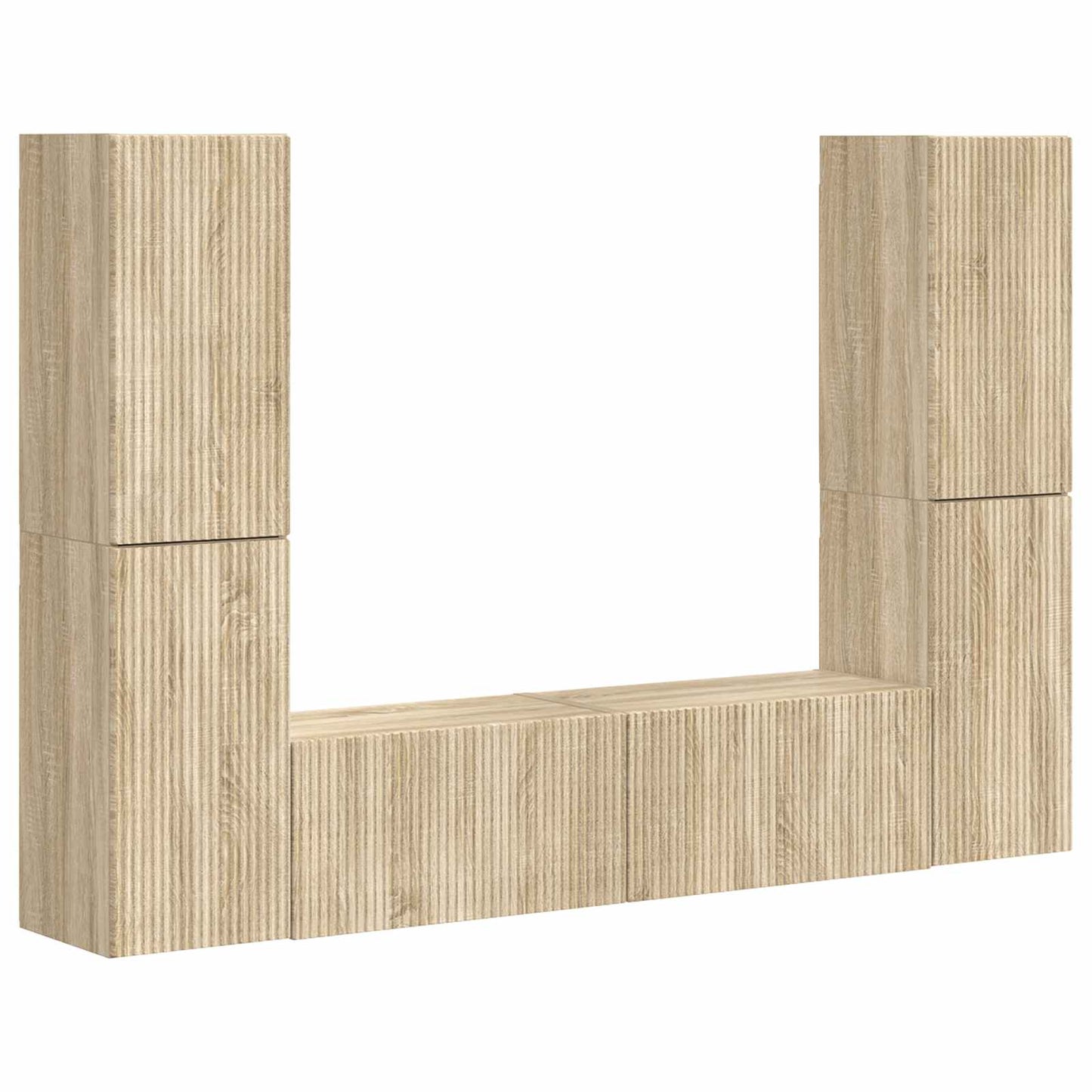TV Cabinet Set 6 pcs Sonoma Oak Engineered Wood