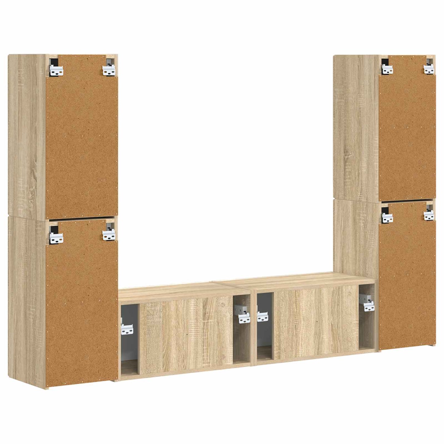 TV Cabinet Set 6 pcs Sonoma Oak Engineered Wood