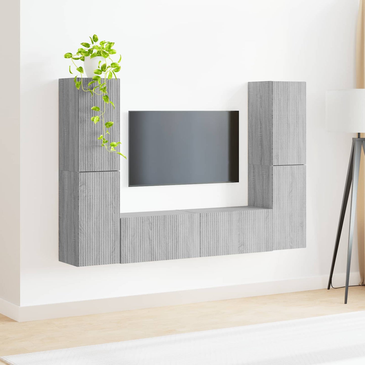 TV Cabinet Set 6 pcs Grey Sonoma Engineered Wood