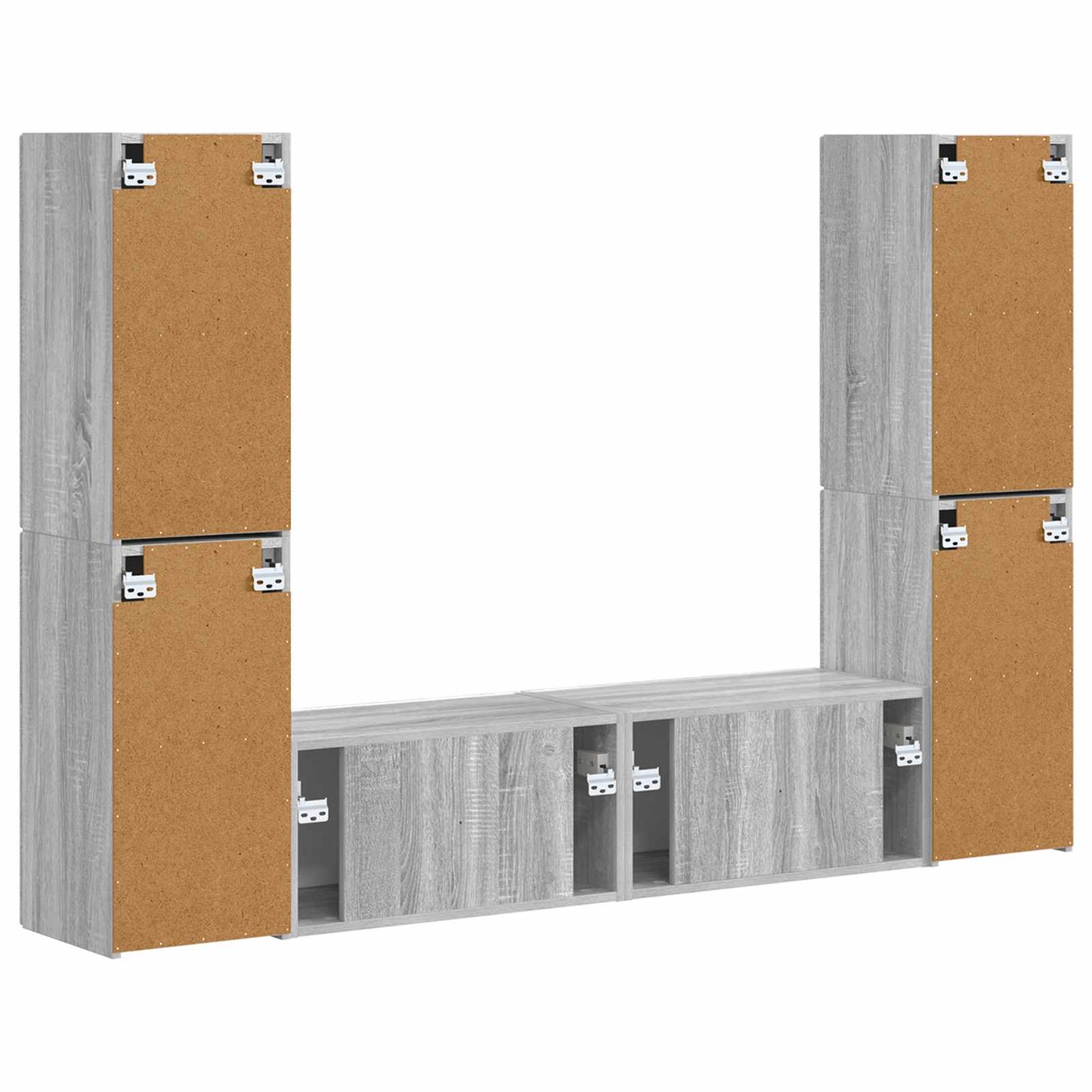 TV Cabinet Set 6 pcs Grey Sonoma Engineered Wood