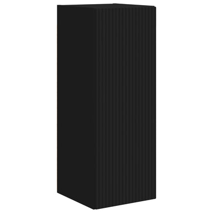 TV Cabinet Set 4 pcs Black Engineered Wood