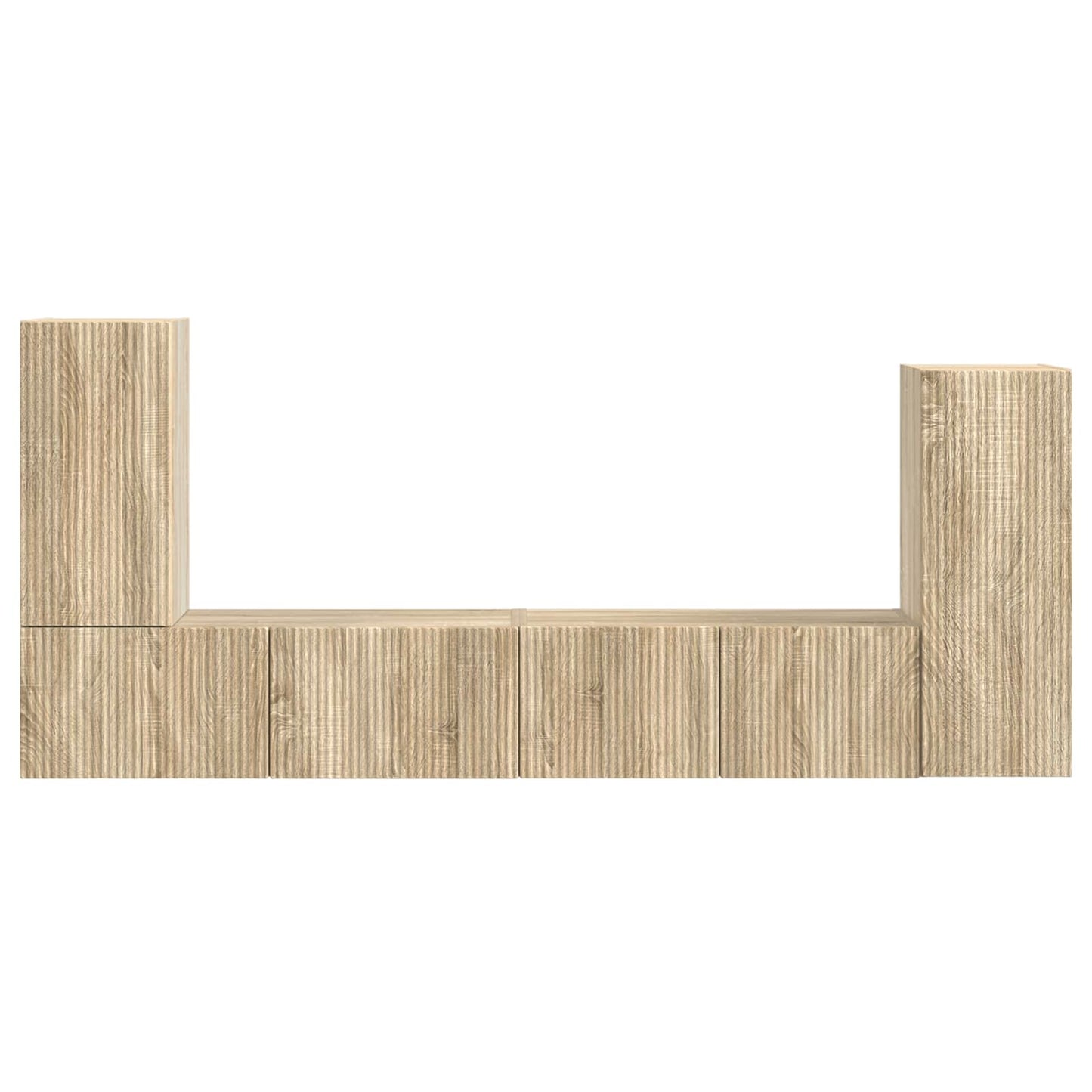 TV Cabinet Set 4 pcs Sonoma Oak Engineered Wood