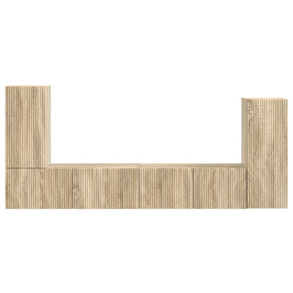 TV Cabinet Set 4 pcs Sonoma Oak Engineered Wood