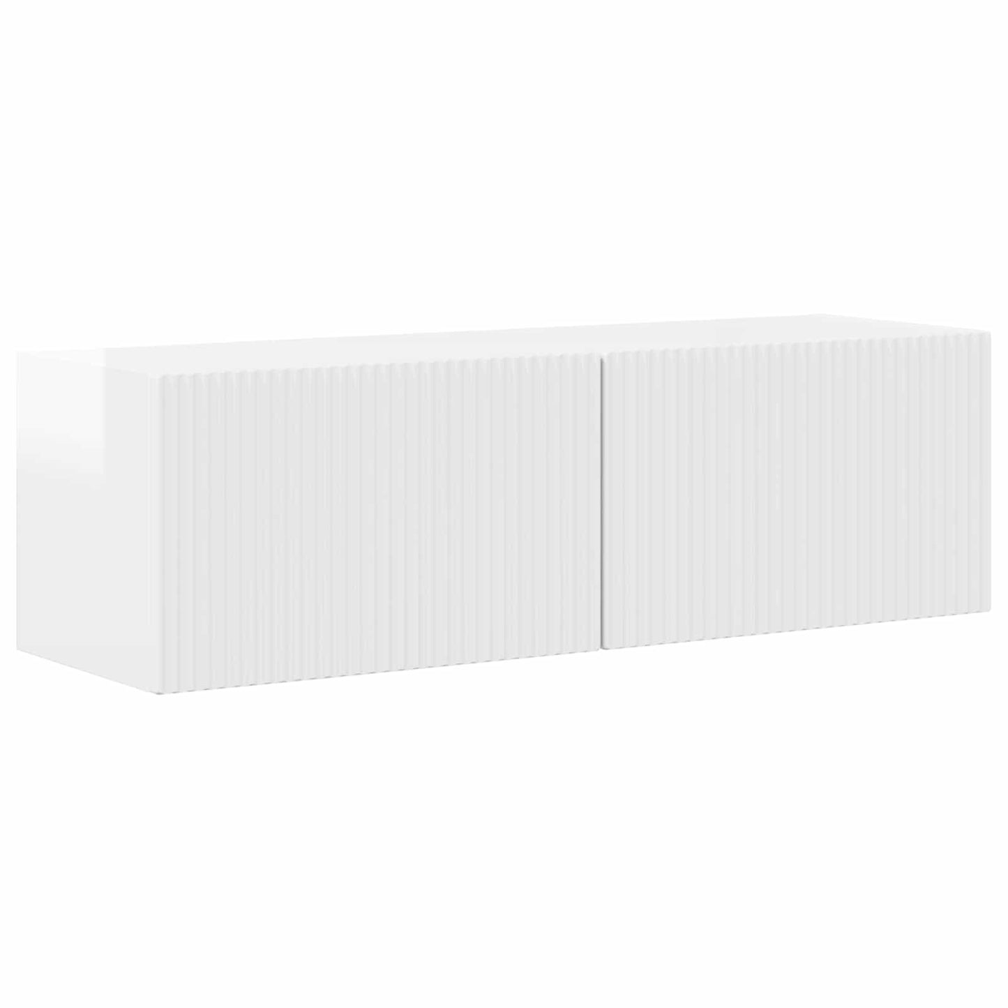 TV Cabinet Set 4 pcs High Gloss White Engineered Wood