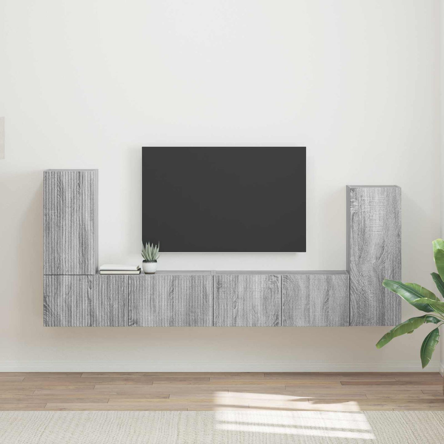 TV Cabinet Set 4 pcs Grey Sonoma Engineered Wood