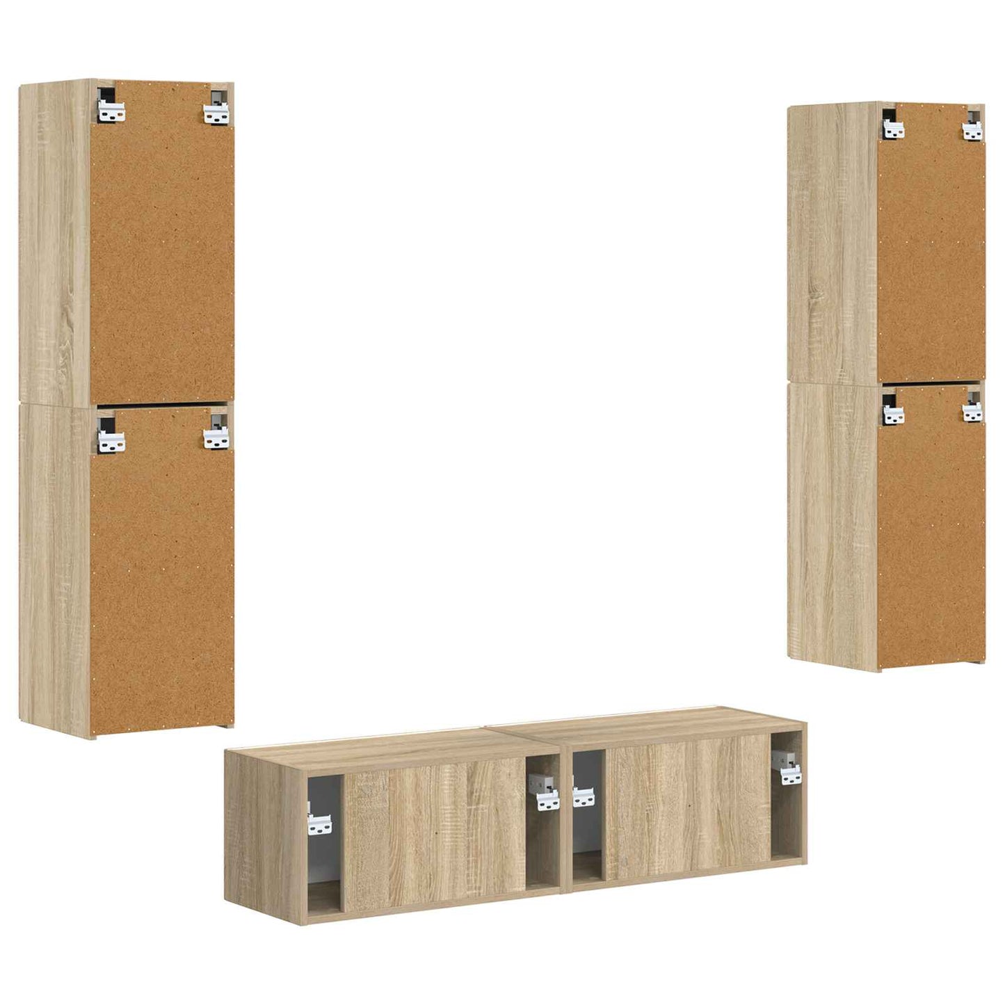 TV Cabinet Set 6 pcs Sonoma Oak Engineered Wood