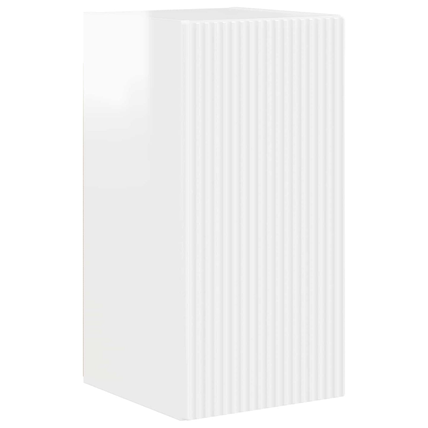 TV Cabinet Set 6 pcs High Gloss White Engineered Wood