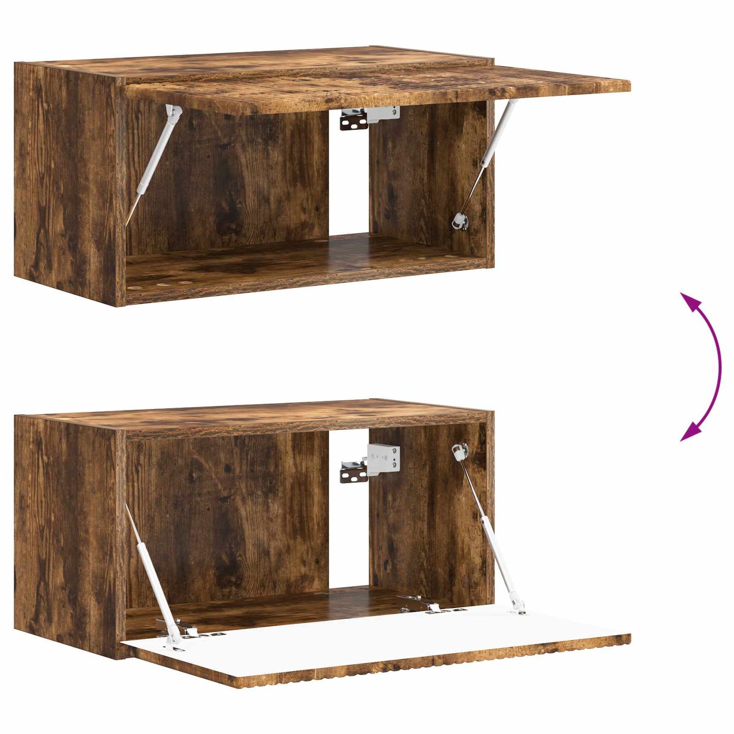 TV Cabinet Set 6 pcs Smoked Oak Engineered Wood