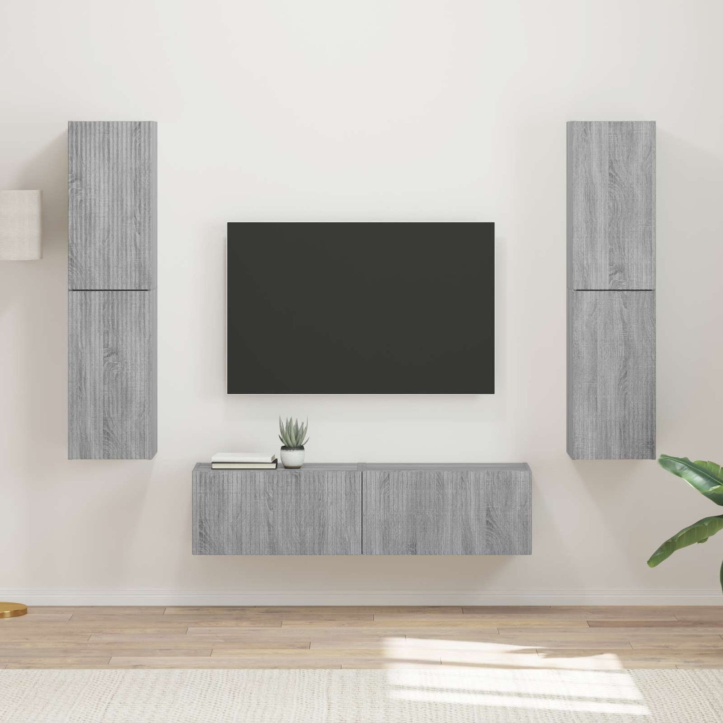 TV Cabinet Set 6 pcs Grey Sonoma Engineered Wood