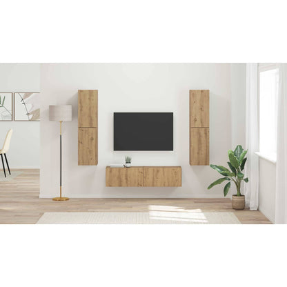 TV Cabinet Set 6 pcs Artisan Oak Engineered Wood