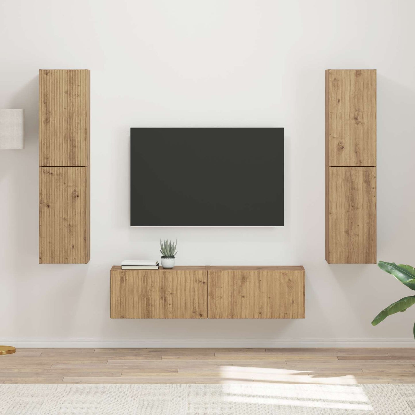 TV Cabinet Set 6 pcs Artisan Oak Engineered Wood
