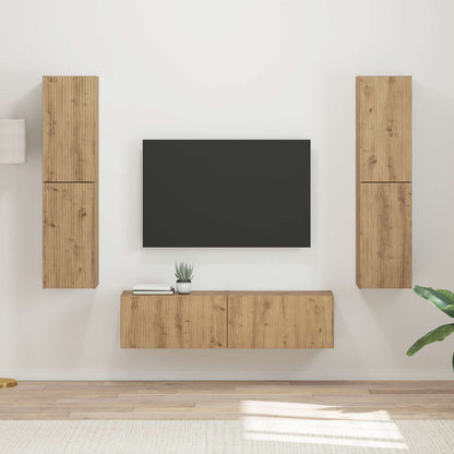 TV Cabinet Set 6 pcs Artisan Oak Engineered Wood
