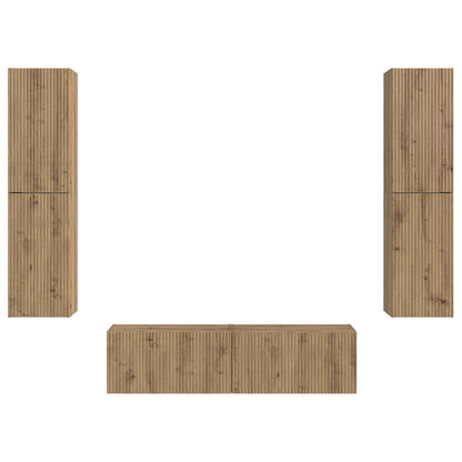 TV Cabinet Set 6 pcs Artisan Oak Engineered Wood