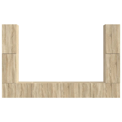 TV Cabinet Set 8 pcs Sonoma Oak Engineered Wood