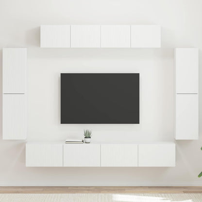 TV Cabinet 8 pcs White