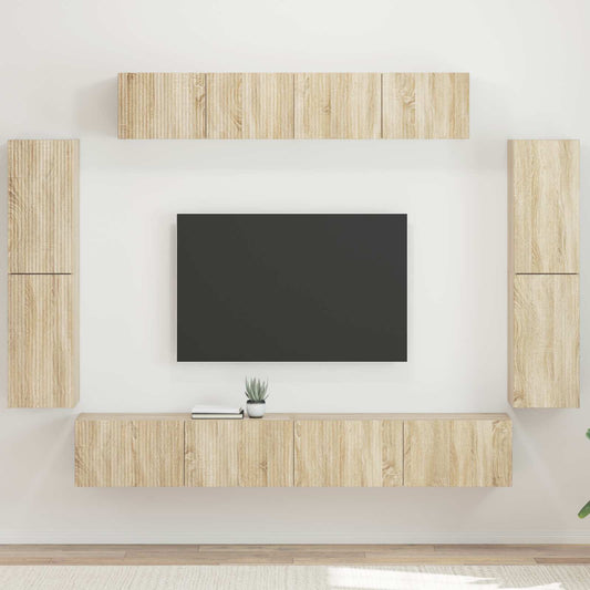 TV Cabinet 8 pcs Sonoma Oak