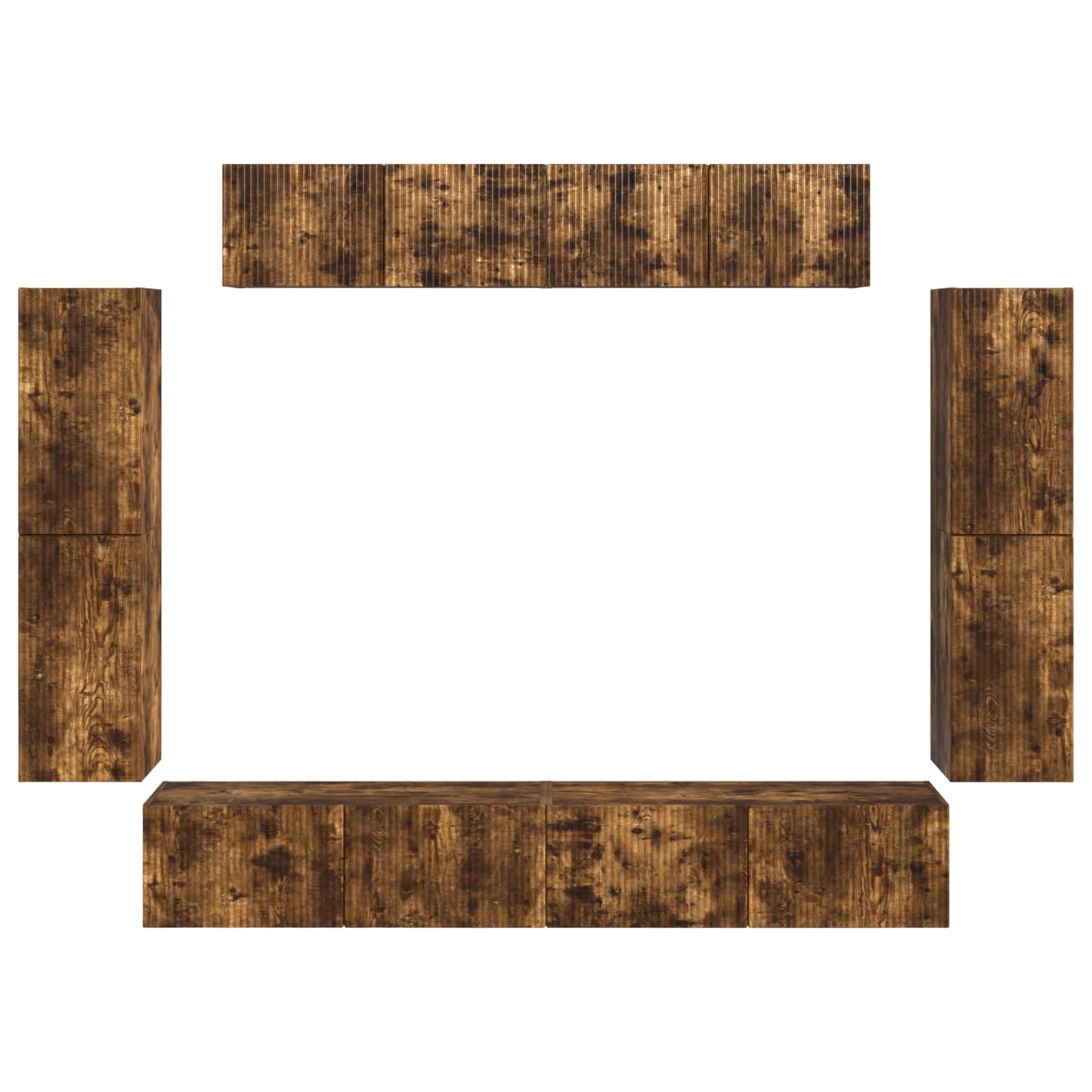 TV Cabinet 8 pcs Smoked Oak