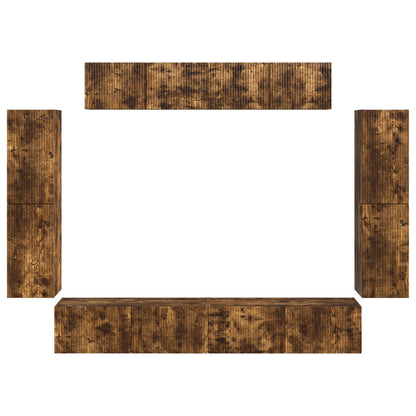 TV Cabinet 8 pcs Smoked Oak